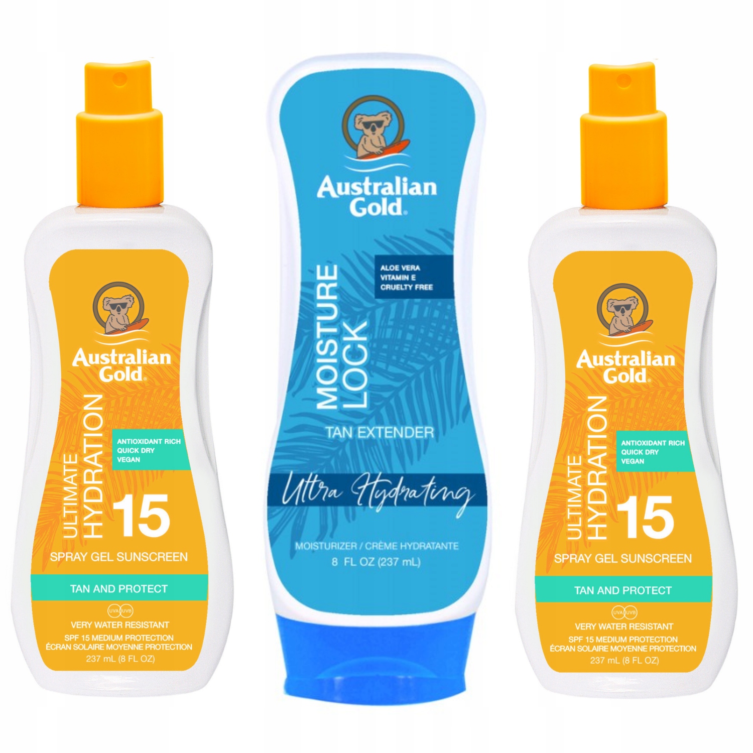 Australian Gold zámek proti vlhkosti 2 ks Australian Gold sprej SPF15