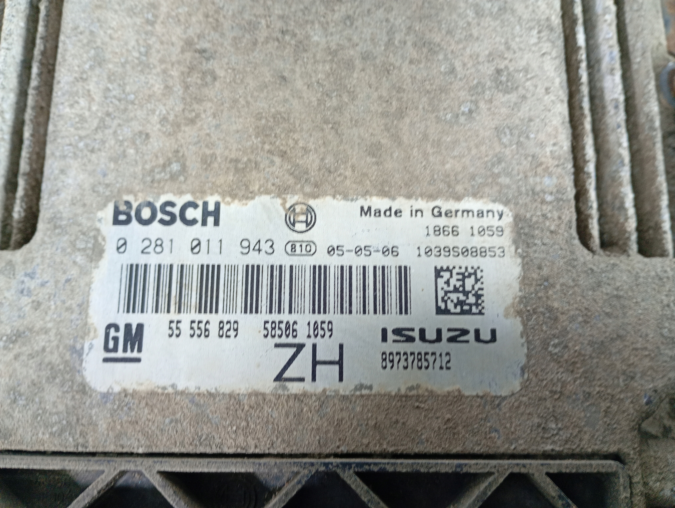 Opel Astra H 04-07 computer control unit of the engine OE 55556829