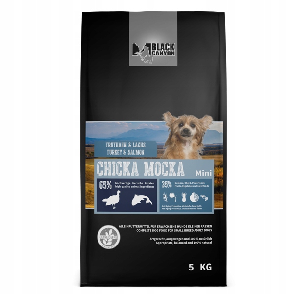 Levně Krmivo pro psy Black Canyon Chicka Mini Krůta a Losos 5 kg