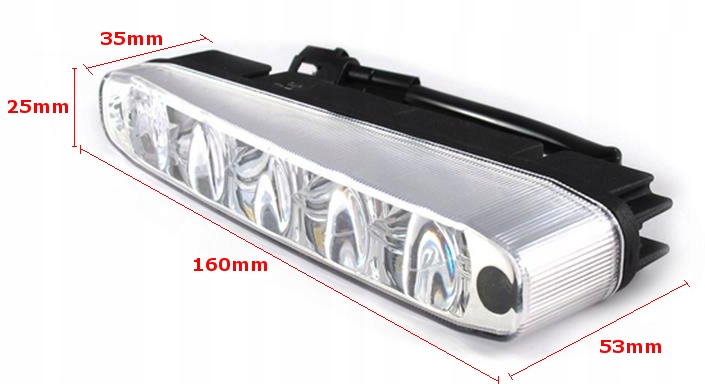 Mocne DRL Światła Jazdy Dziennej SKOŚNE LED OSRAM Temperatura barwowa 6000 K