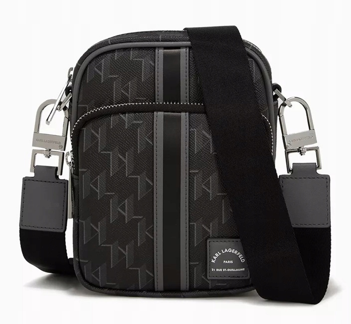 Pánská taška Karl Lagerfeld Multi All Over Monogram Kanvas Crossbody Bag