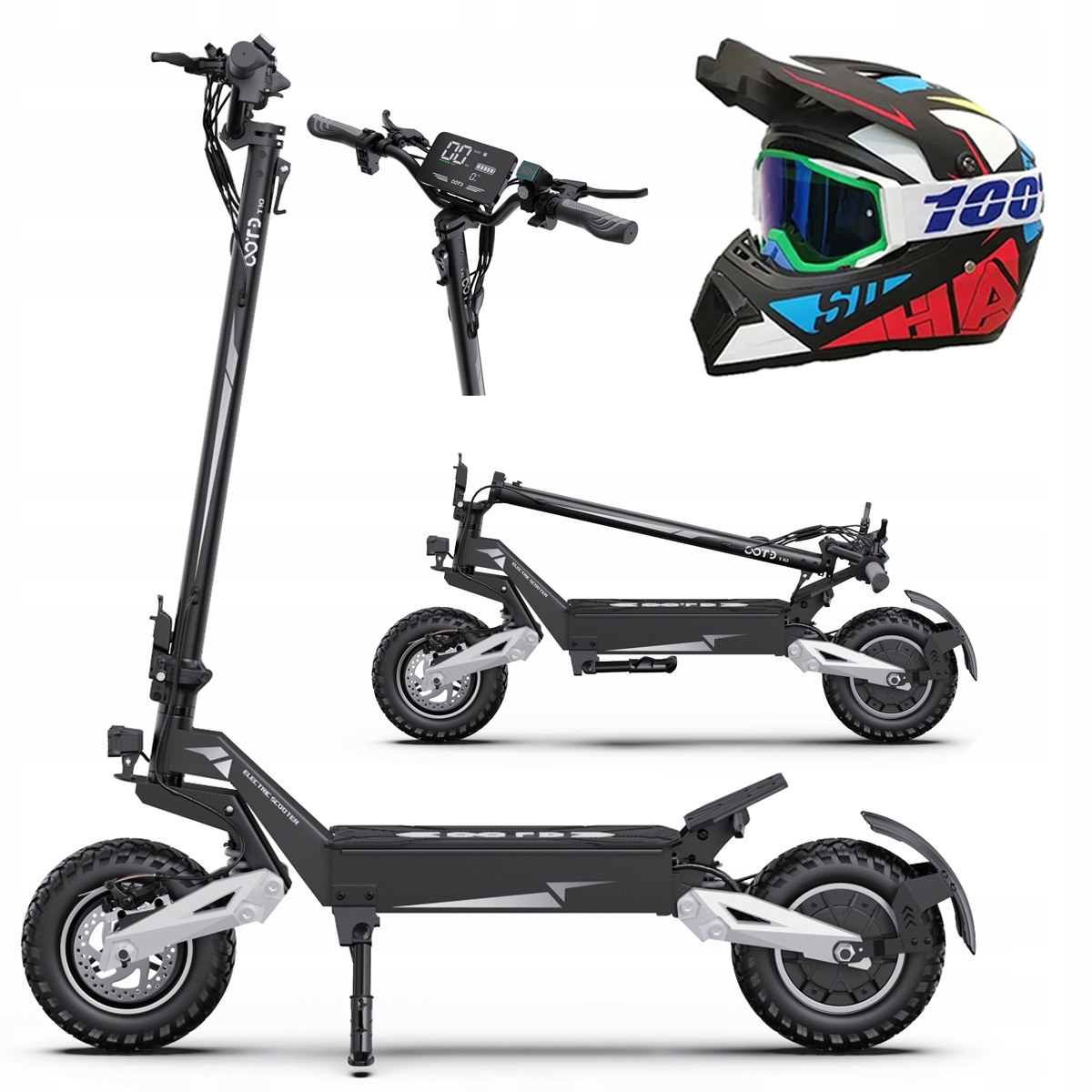 Ootd T10 skládací elektrická vozidla 900W 50KM/H 48V 13.5AH 45KM 11" Pl