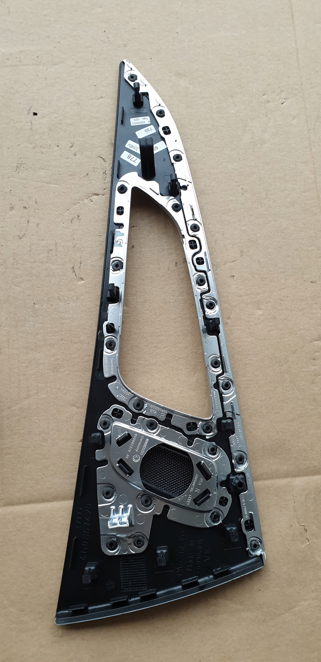 DEKOR moulding door right rear part CHROM AUDI A6 C7 4G0