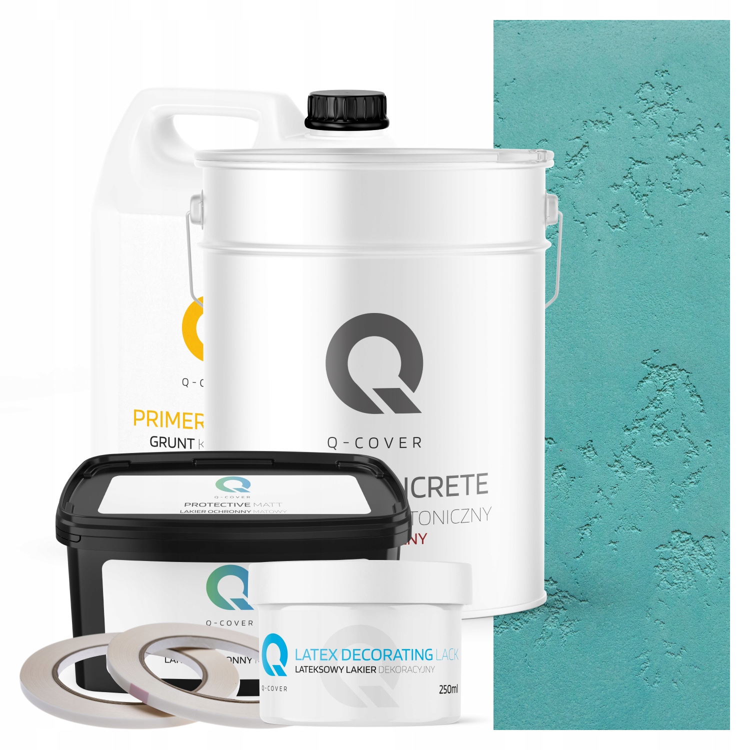 Vnitřní Architektonický Beton Tyrkysový Set H1441 19 kg Komplet 10 m2