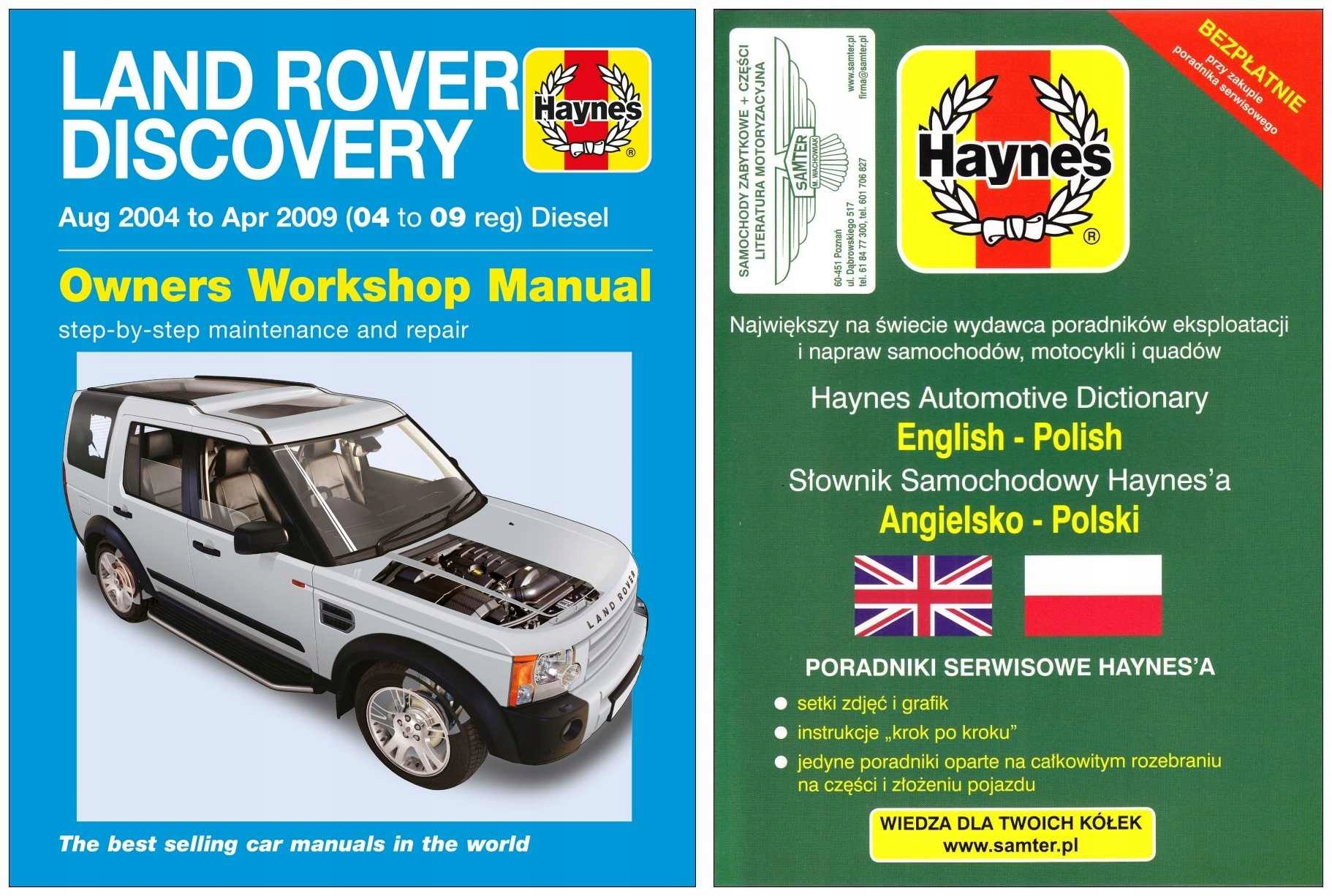 Land Rover Discovery 3 TDV6 (2004-09) instrukcja napraw Haynes +GRATIS 24h