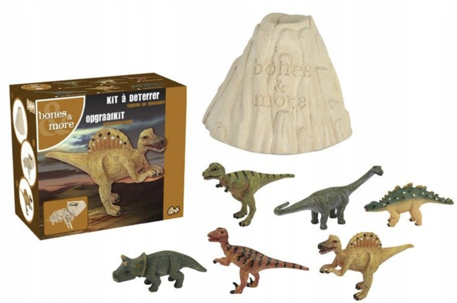 

Duża figurka dinozaura wykopalisko z wulkanu Bones