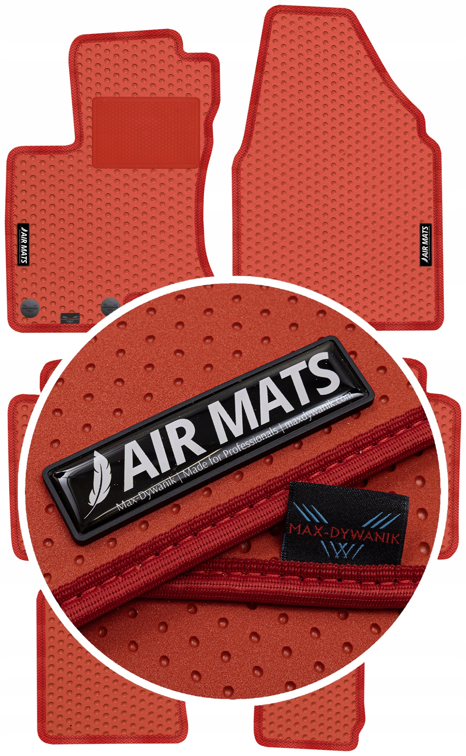 Nissan Qashqai +2 7os 2008-2013 Gumové rohože Air Mats Červené