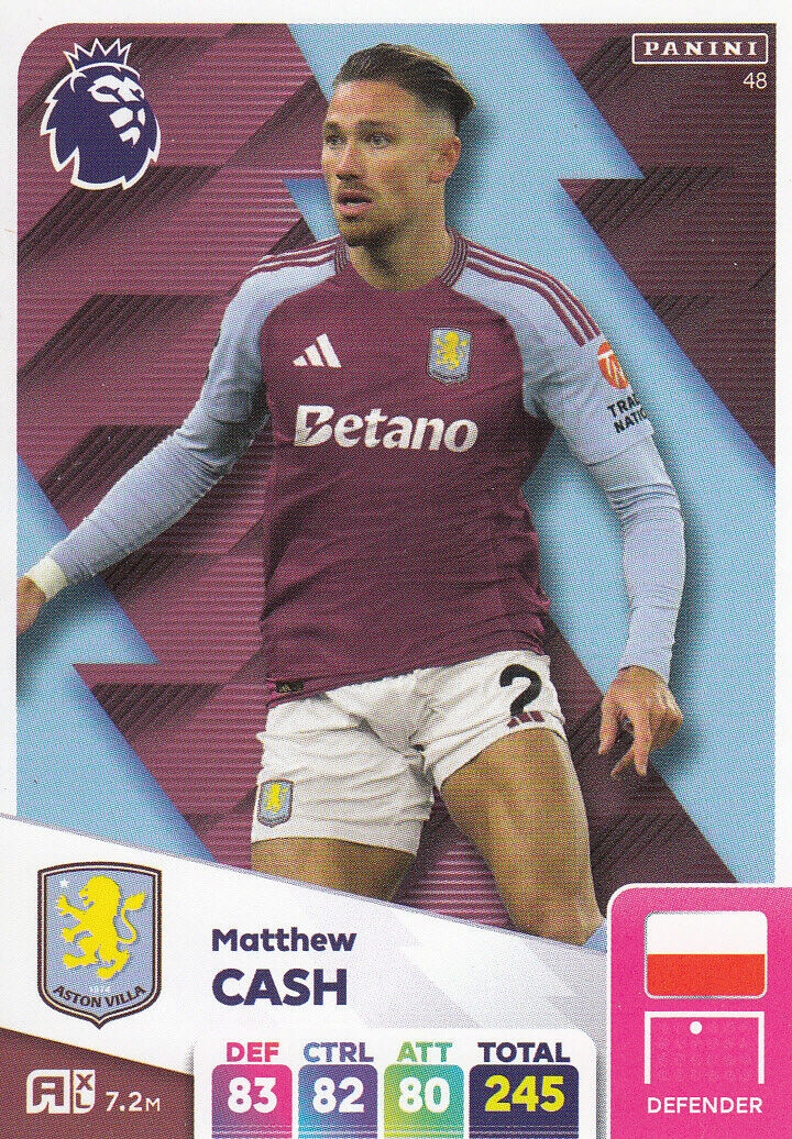 Premier League 2025 Base Card Matty Cash 48