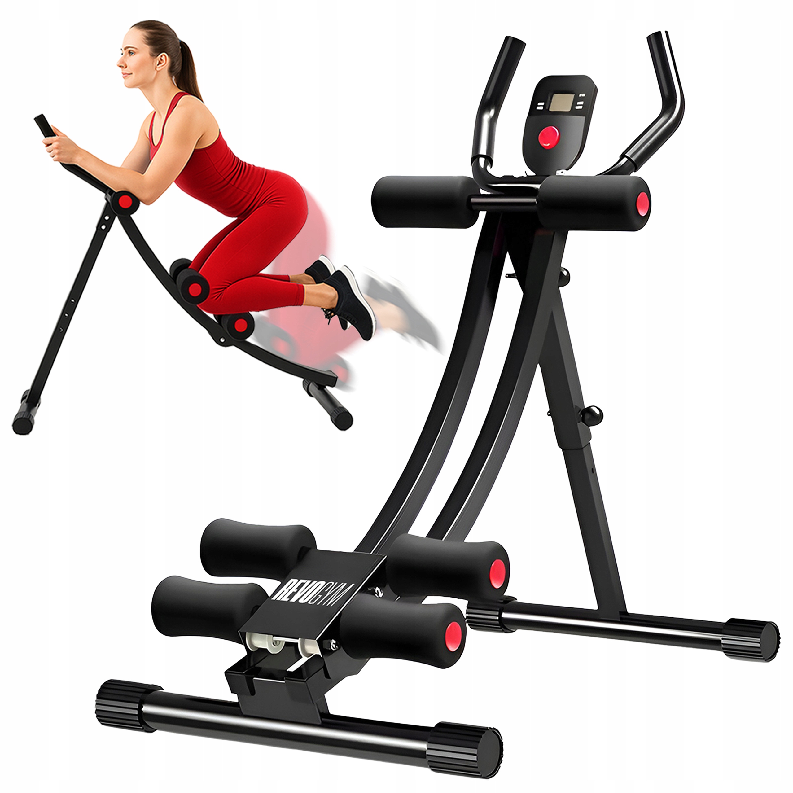 Trenażer Mięśni Brzucha Ławka Do Ćwiczeń Składany Regulowany Z Licznikiem