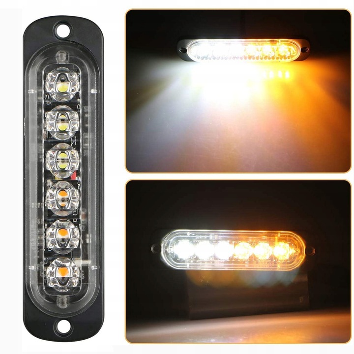4SZT LAMPY OSTRZEGAWCZE 6 LED WODOODPORNY STROBOSKOP POMOC LAWETA DC 12-24V EAN (GTIN) 6944344980854