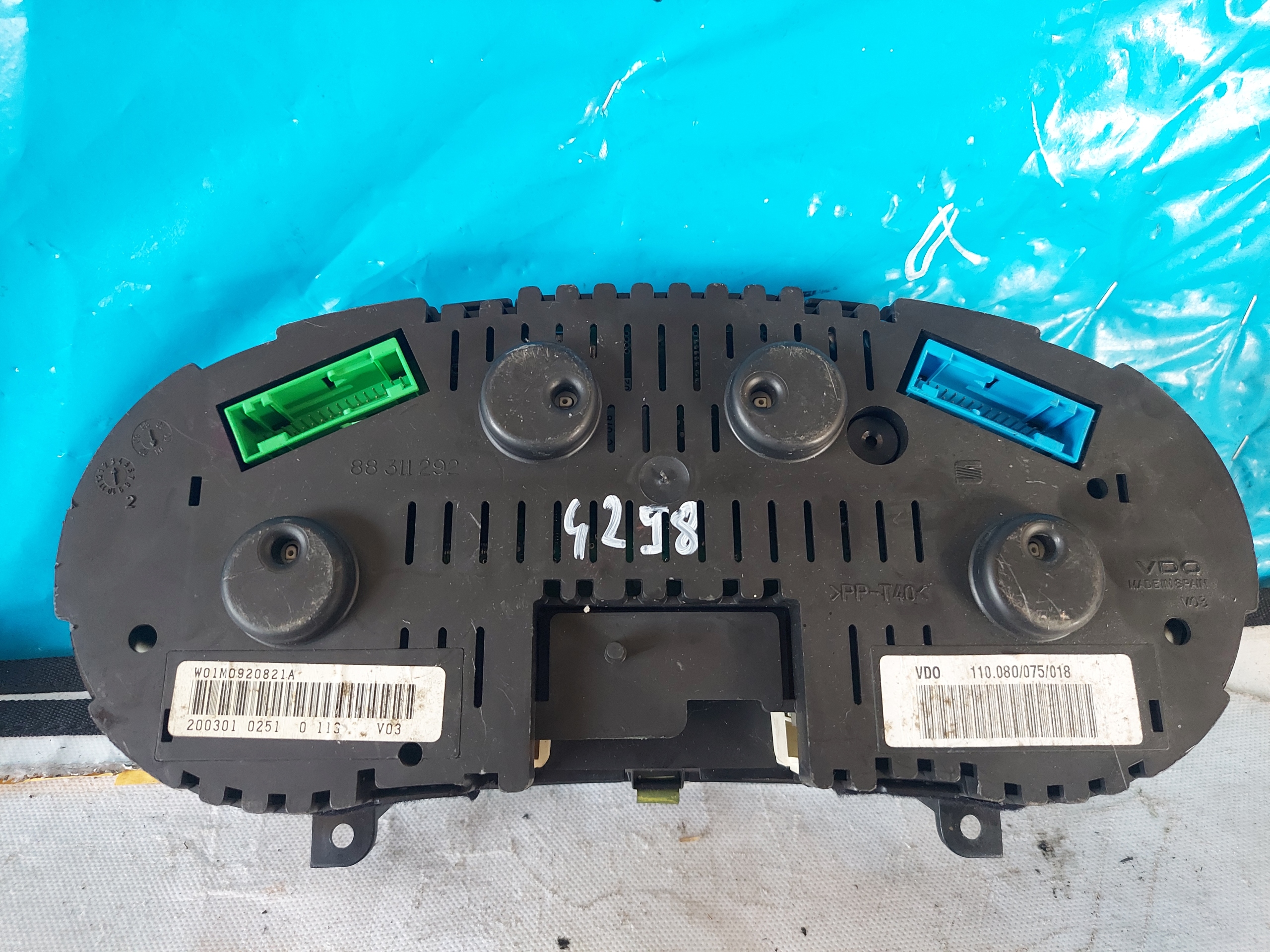 dials clock TOLEDO II 1.6 16V 01M0920821A