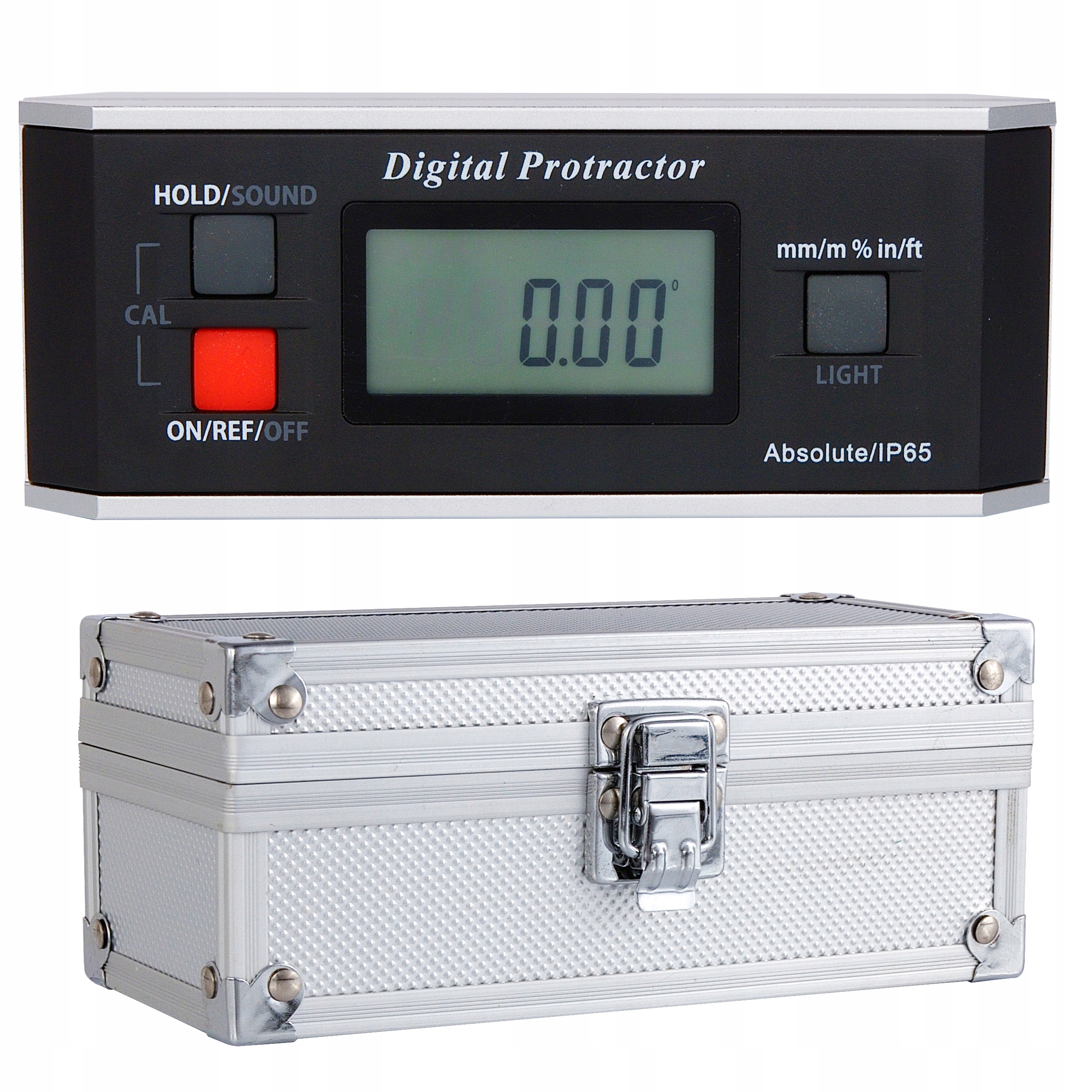 Elektronická vodováha pro měření úhlů pádu Mini 150 s magnety