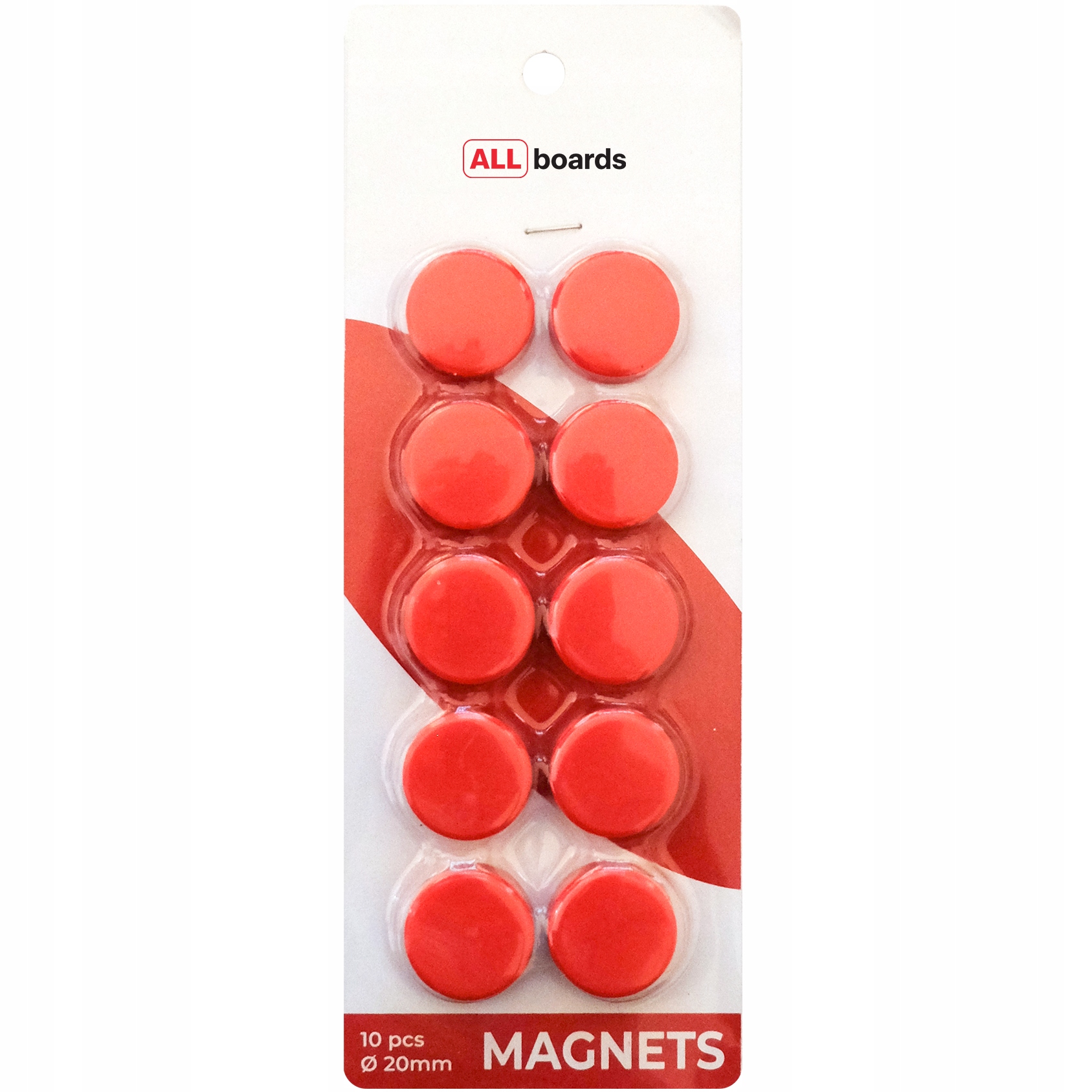 

Magnesy do tablic 20 mm 10 sztuk Czerwone