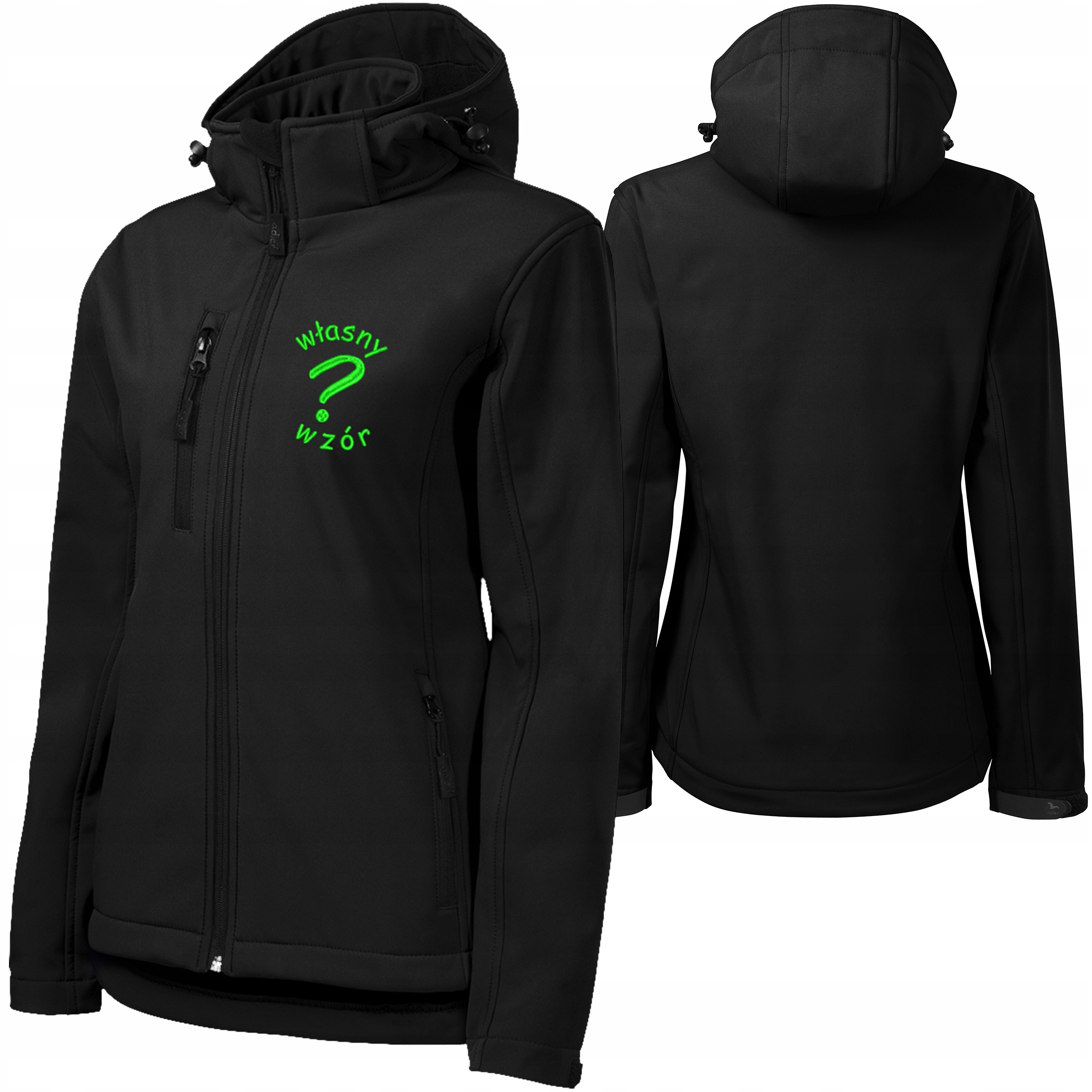 

Damski Softshell z haftem własnego logo na sercu