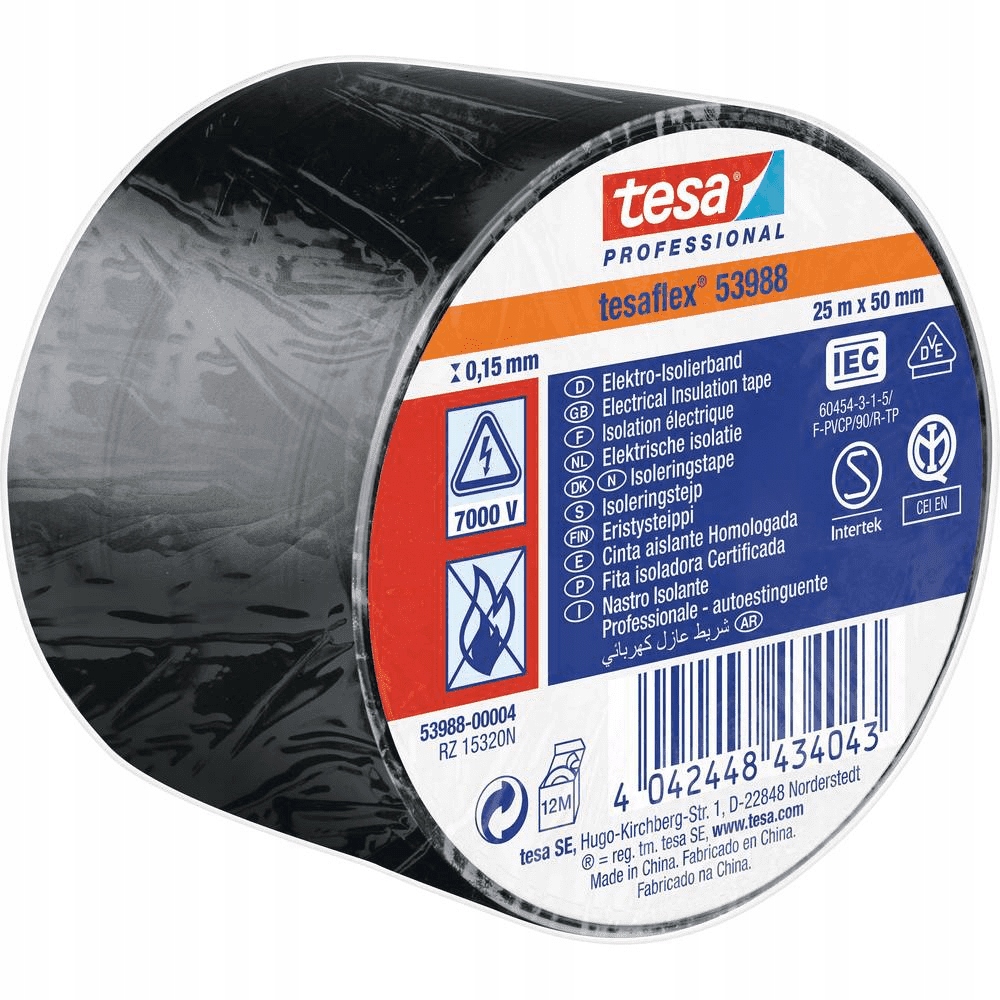 

Taśma izolacyjna Duża Tesa 25m/50mm szeroka