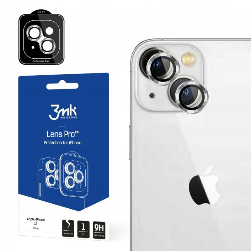 

szkło do iPhone 14 6,1 srebrny na obiektyw