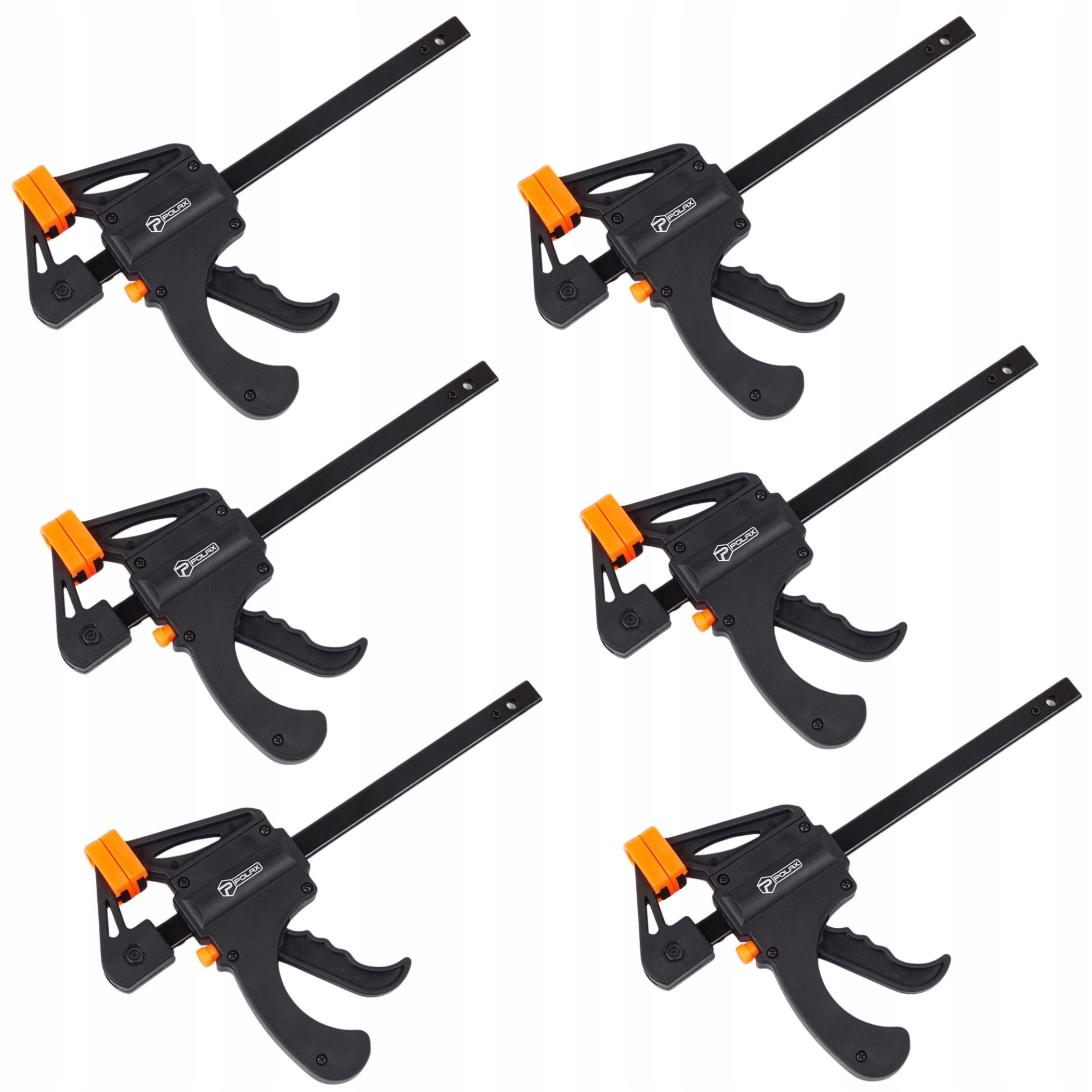 Sada 6 x Jednoruční Truhlářská Svěrka Rychloupínací Svěrka 150 x 325 mm