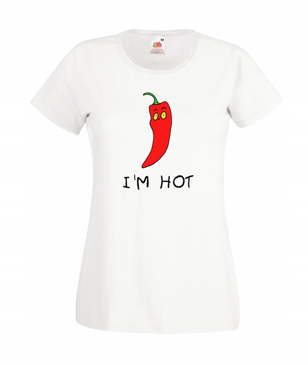 

XXL Koszulka Damska Papryka Chilli I'M Hot Wzór
