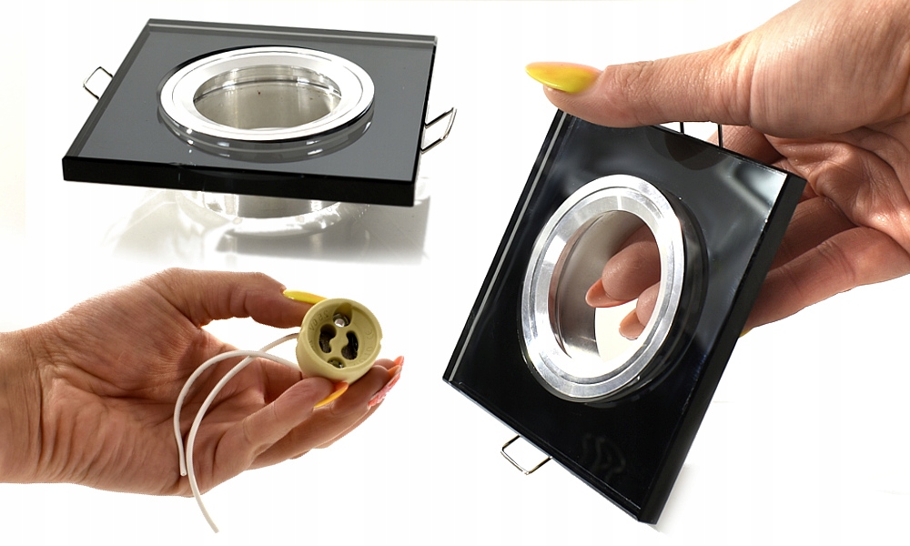 4x KRYSZTAŁOWA SZKLANA DEKORACYJNA OPRAWKA LED OŚWIETLENIOWA SUFITOWA GU10 Kod producenta OpSuf7003KW_CR$GnGU10[1][1]