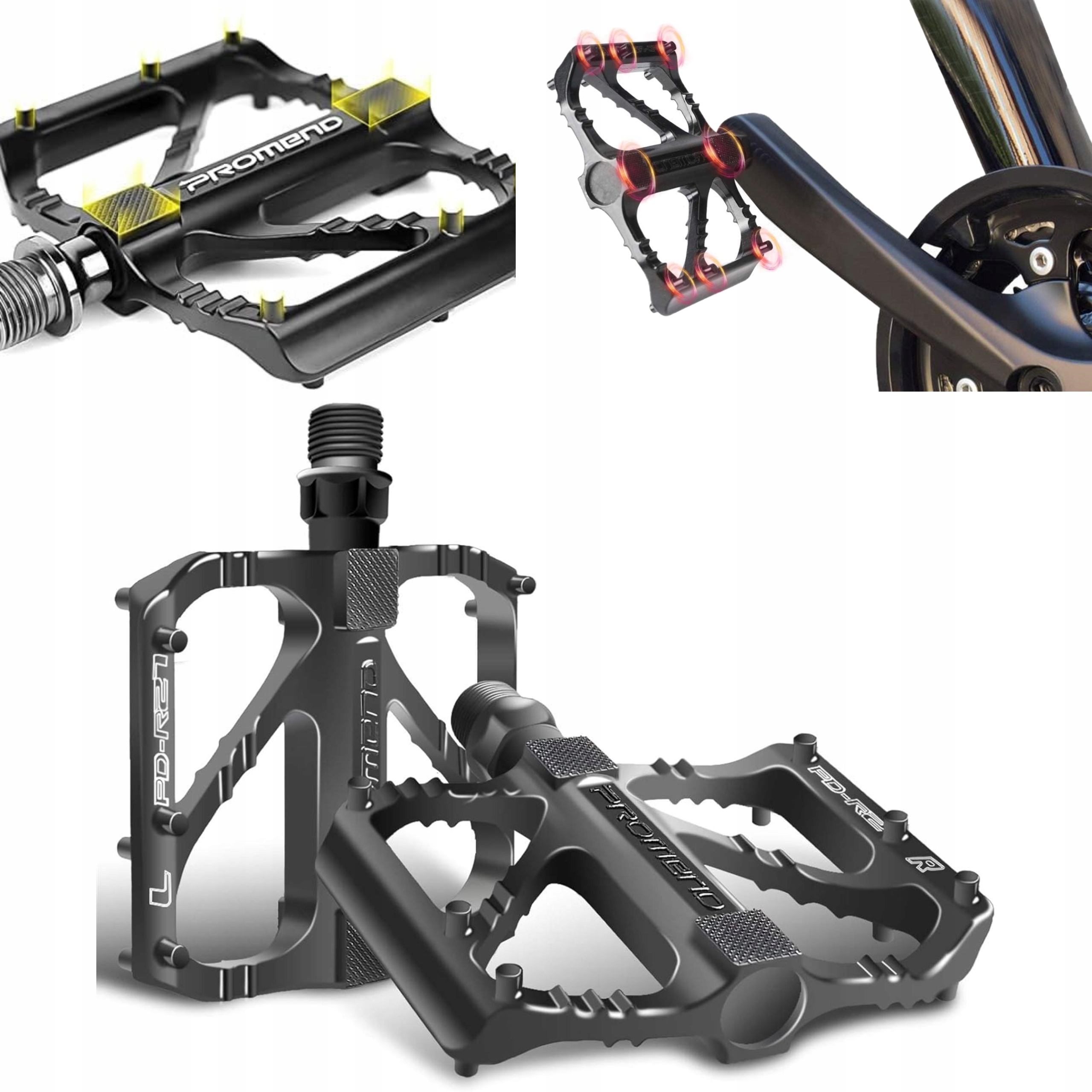 PEDAŁY ROWEROWE PLATFORMOWE LEKKIE ALUMINIOWE MTB BMX WYTRZYMAŁE METALOWE