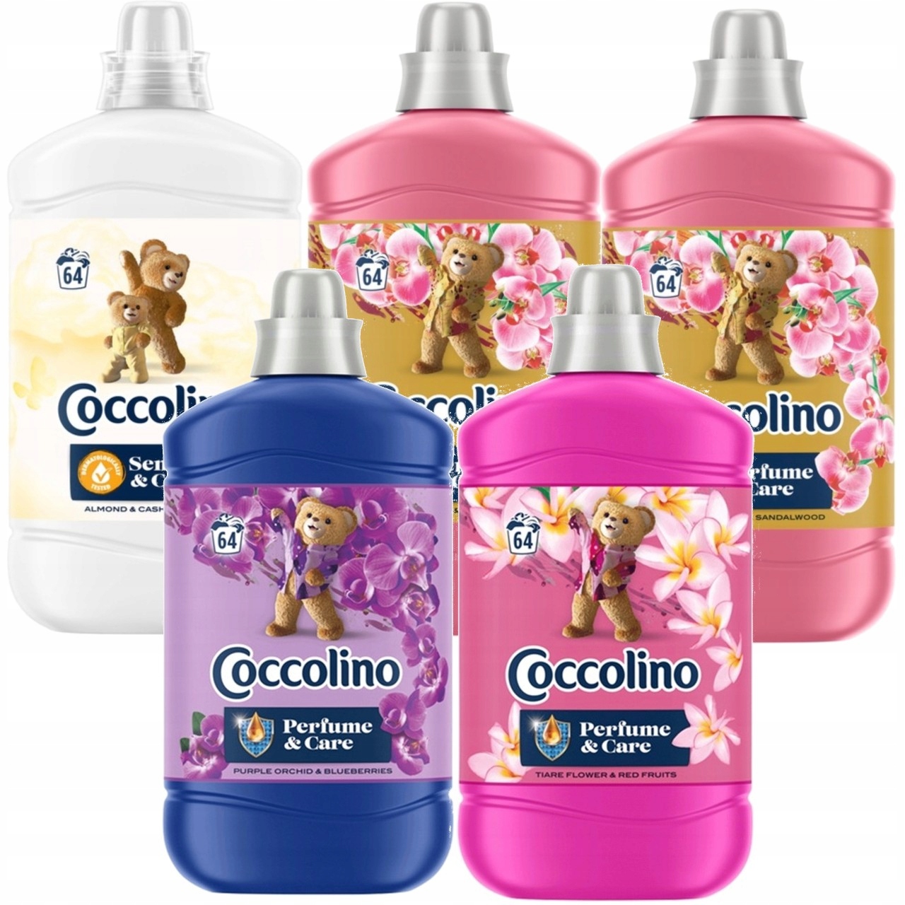 Levně Sada Coccolino Perfume&Care Tiare Flower 1,6l x5 MIX 8l