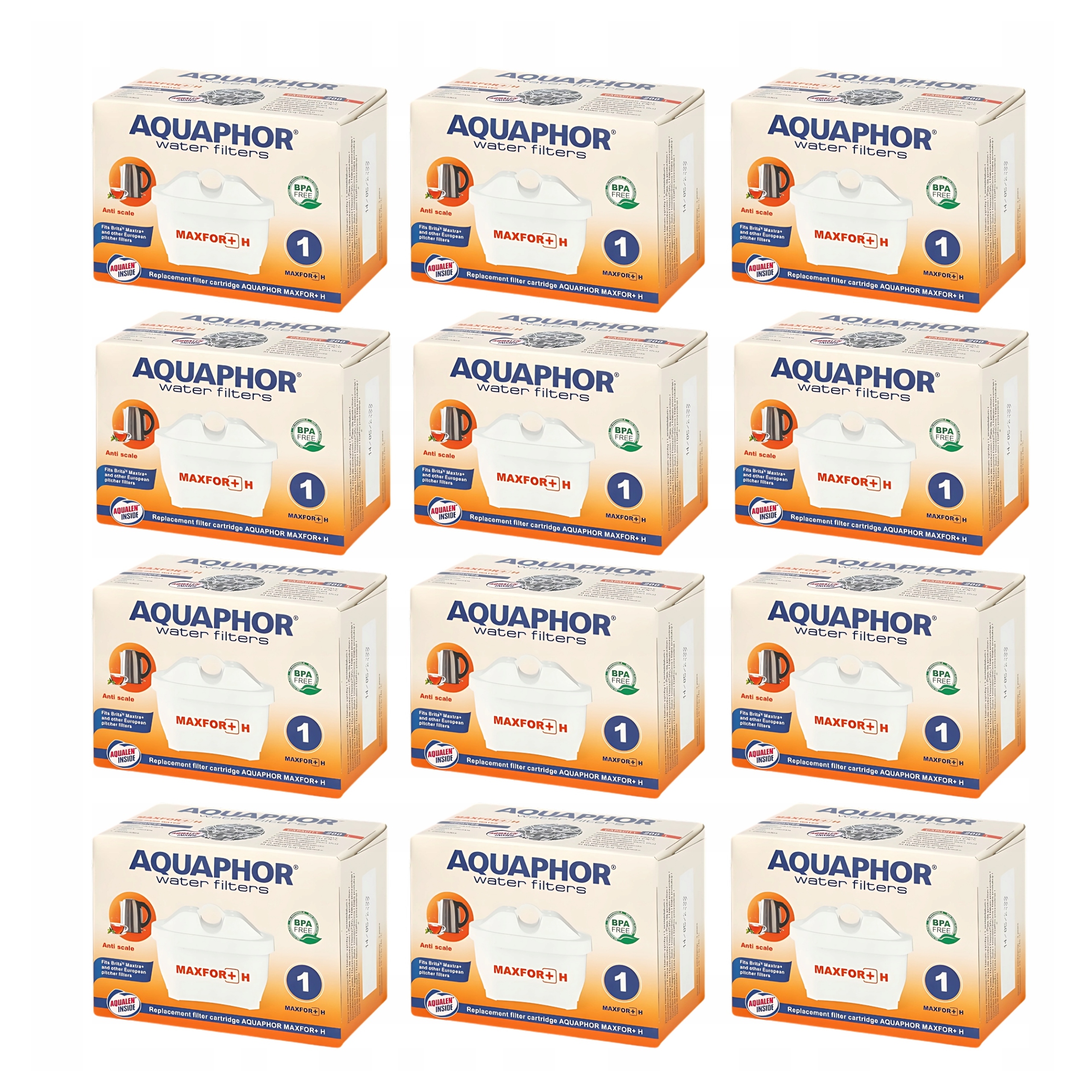 změkčující tvrdou vodu vodní filtry na tvrdou vodu Aquaphor Maxfor Plus H, 12 Ks