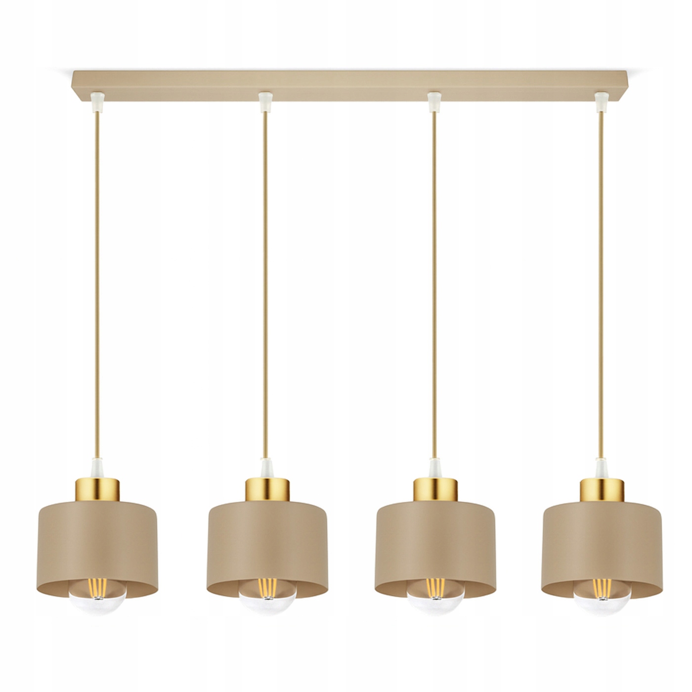 Lampa sufitowa wisząca żyrandol kaszmir ecru beżowa 485-BZ4 salon stół Led