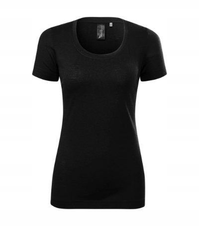 Exkluzivní dámské Tričko Merino Vlna, Merino Slim-Fit černá L