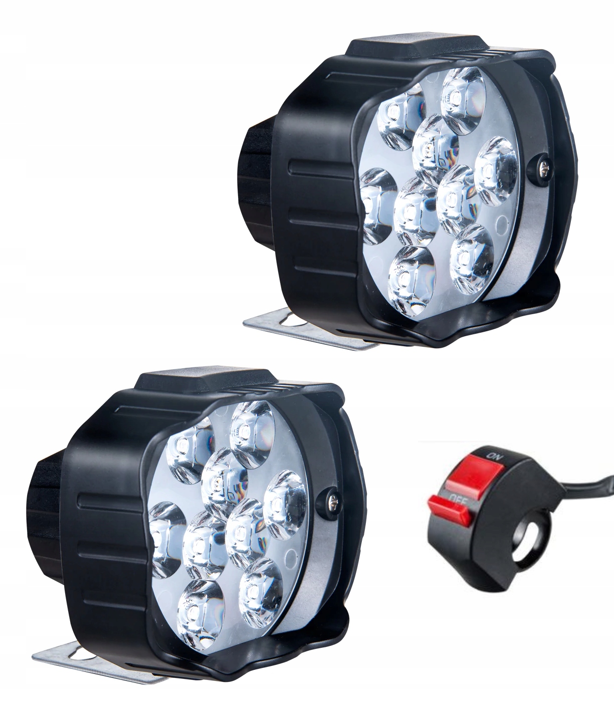 Мотоцикл рабочий свет галоген прожектор мотоцикл QUAD MOTOR 9X LED 2шт