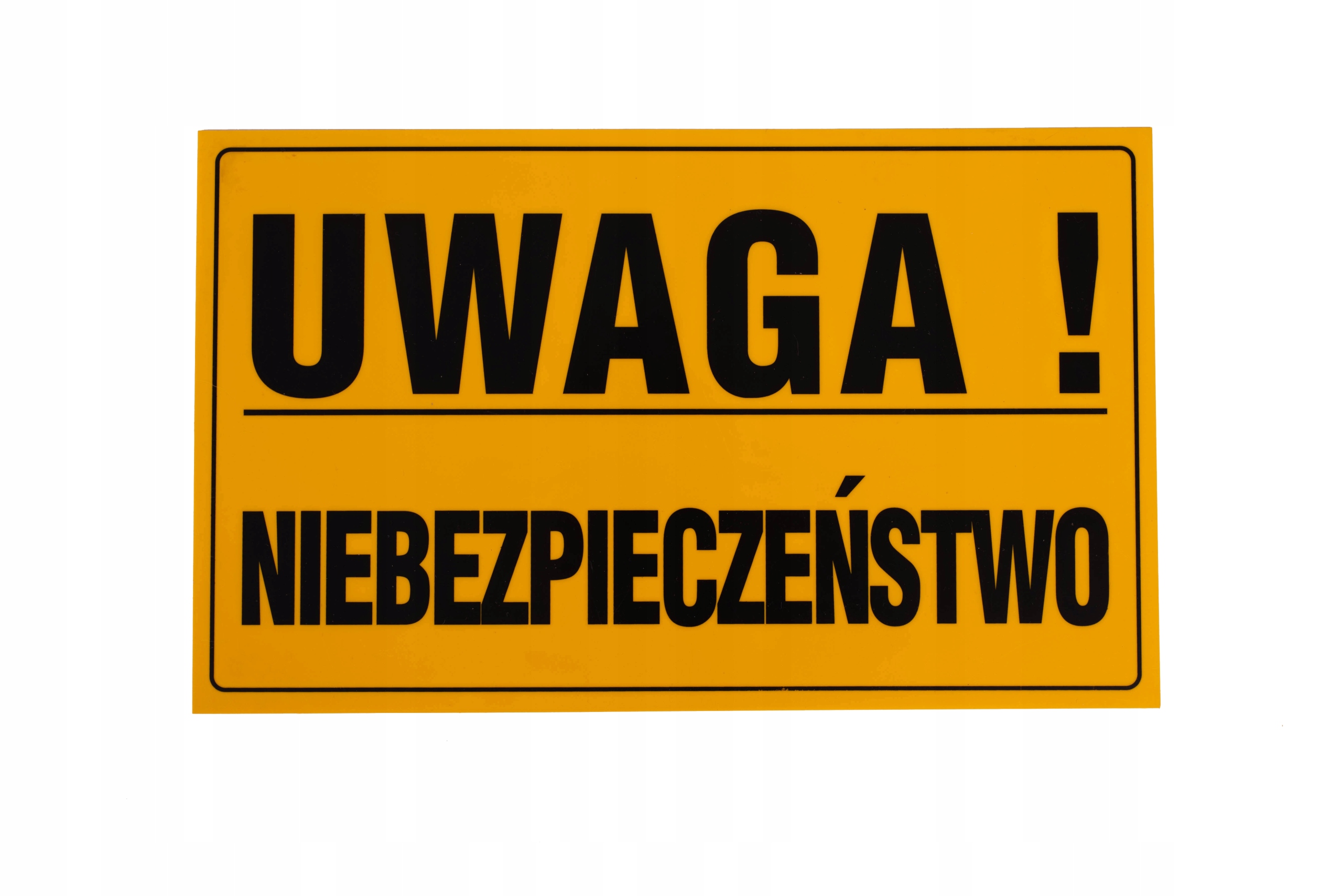 Tabliczka UWAGA! NIEBEZPIECZEŃSTWO 20x33