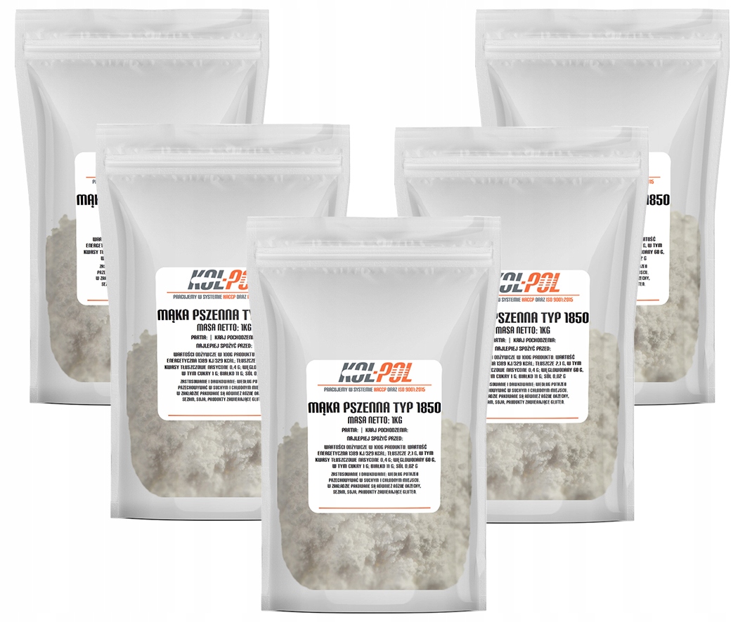 Levně 2x Pšeničná Mouka Graham Typ 1850 5 kg Celozrnná na chléb Kol-Pol