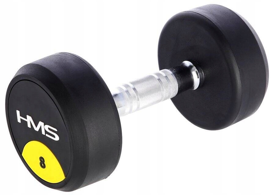 Činka Závaží pogumovaná pro fitness cvičení a silový trénink Hms 8 kg