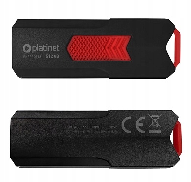 Platinet přenosný Ssd disk Usb 3.2 R/w Up To 400MB/s 512GB černá