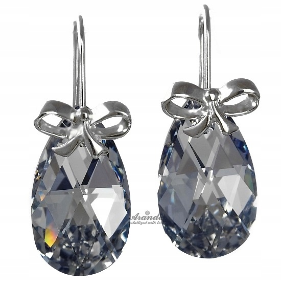 Nové Krásné Krystaly Náušnice Comet Stříbro