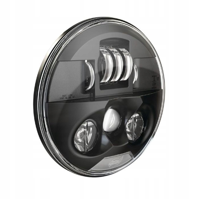 Led reflektor 5.75" pre Harley Davidson Čierna hliníková Sae Dot Ece