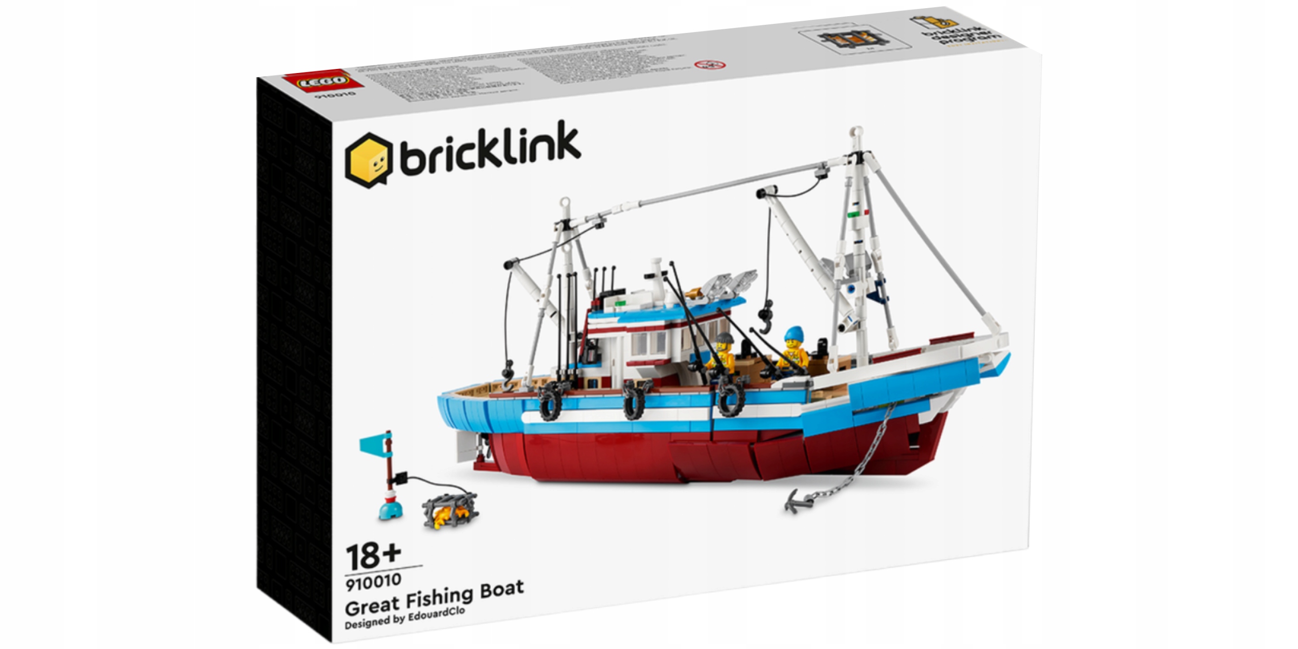 LEGO 910010 Bricklink | Duży Kuter Rybacki | Łódź Statek | 1597 Elementów EAN (GTIN) 5702017234366
