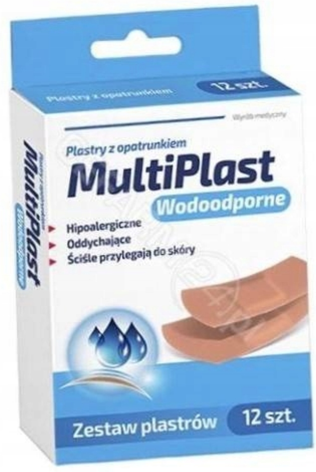 

Zestaw Plastrów MultiPlast Wodoodporne 12 szt