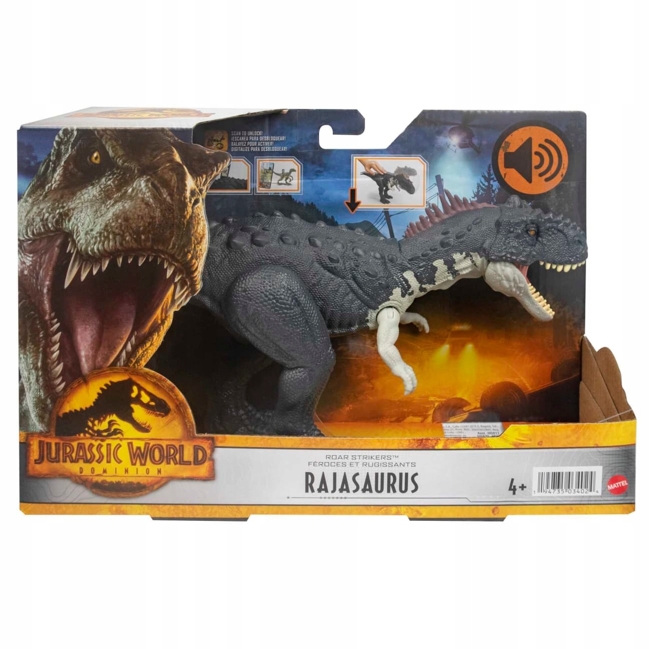 

Park Jurajski Rajasaurus dino figurka ryk HDX45