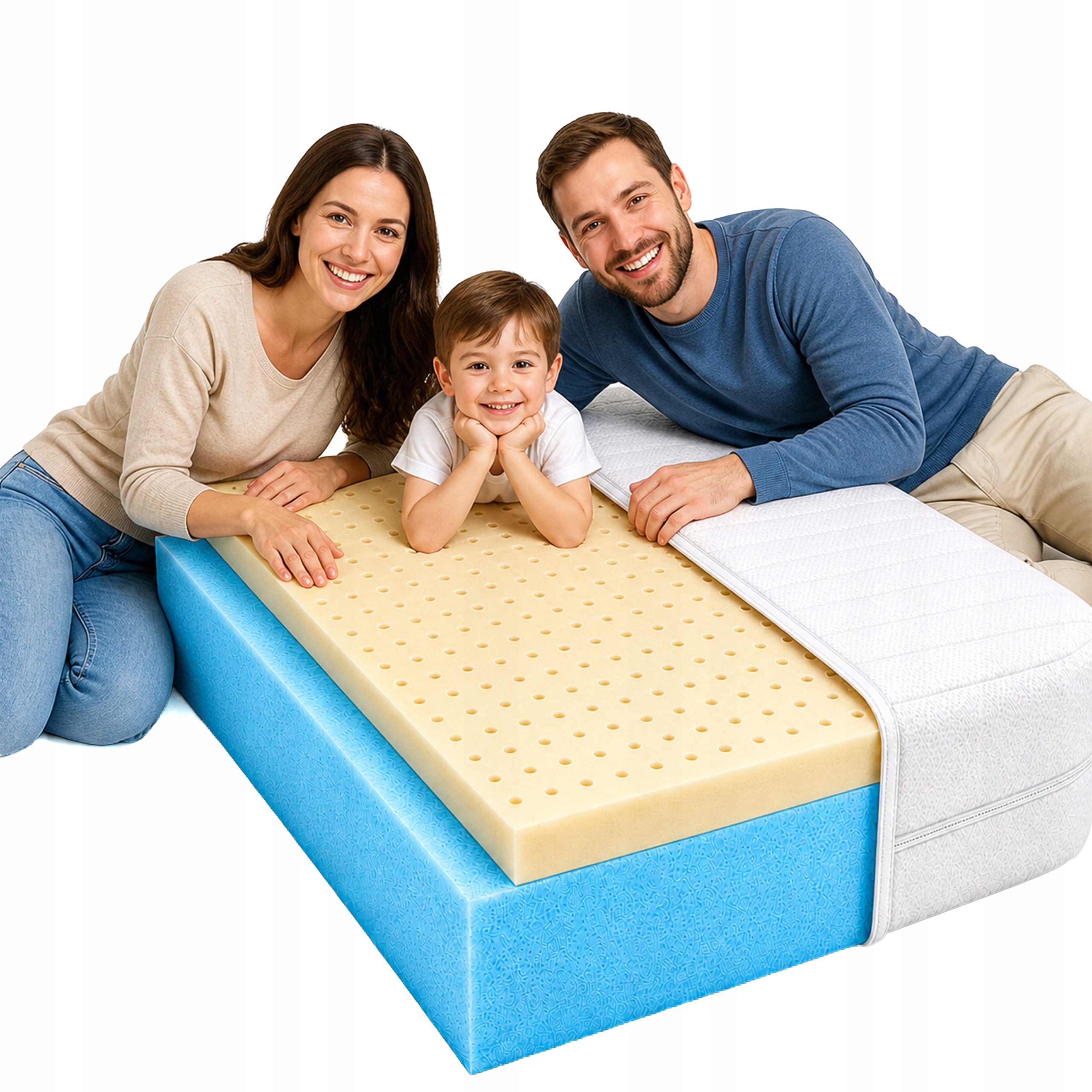 Měkká matrace 90x190 H1 pěnová latexová dětská pružinová léto/zima