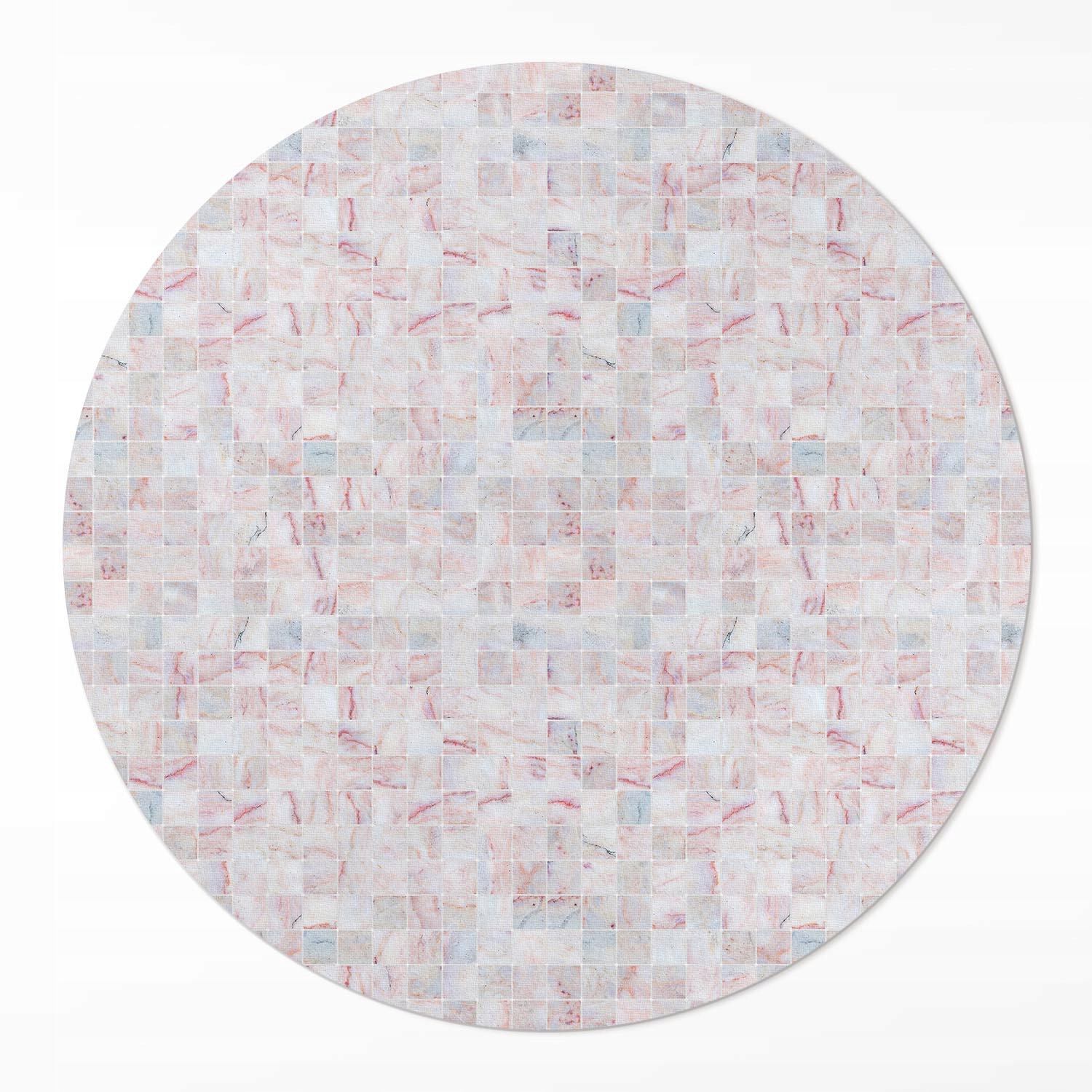 Vinylový okrúhly koberec s potlačou Jemná kamenná mozaika ⌀ 90 cm