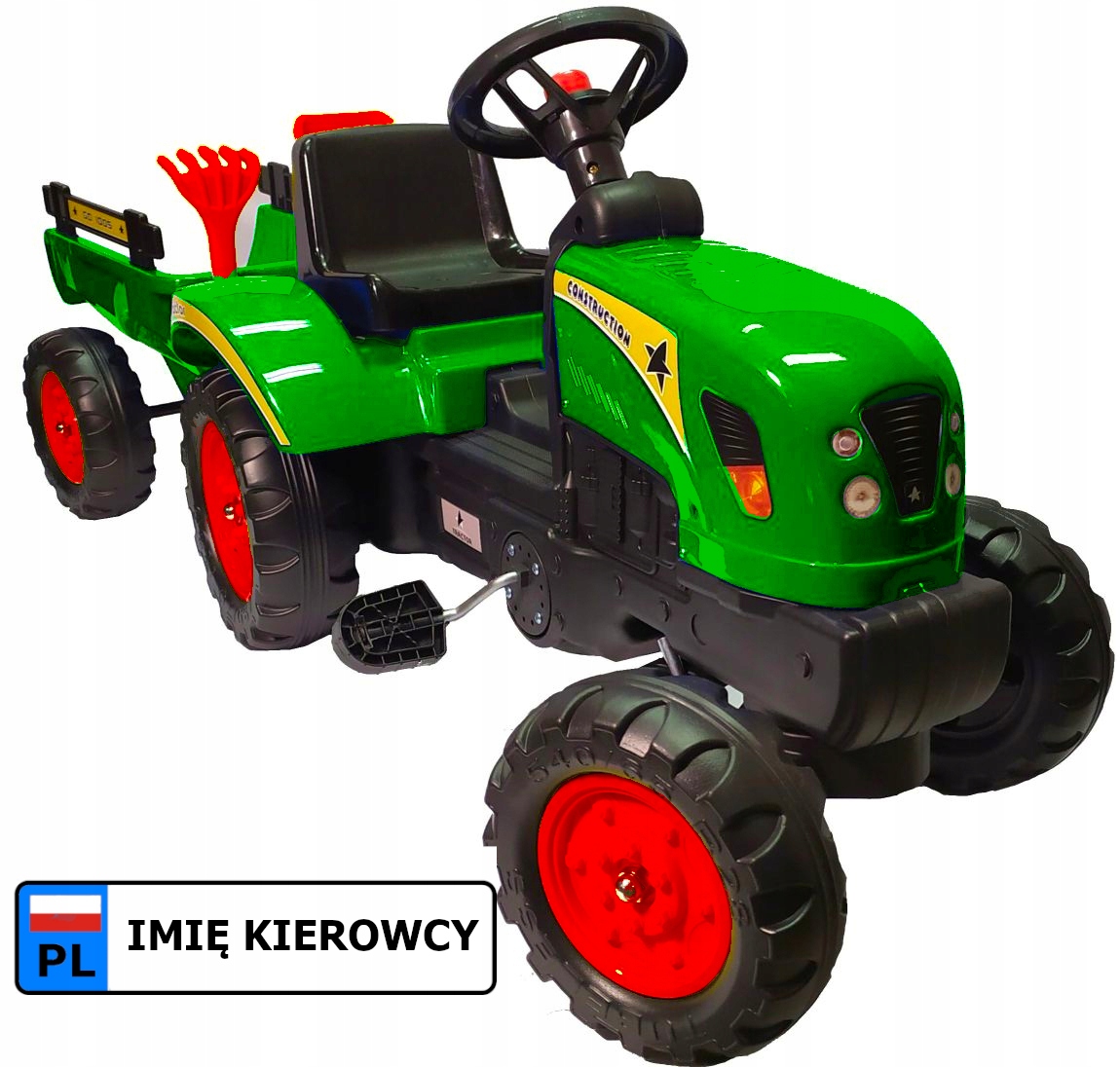 

Traktor na pedały z przyczepą 133 cm tablica