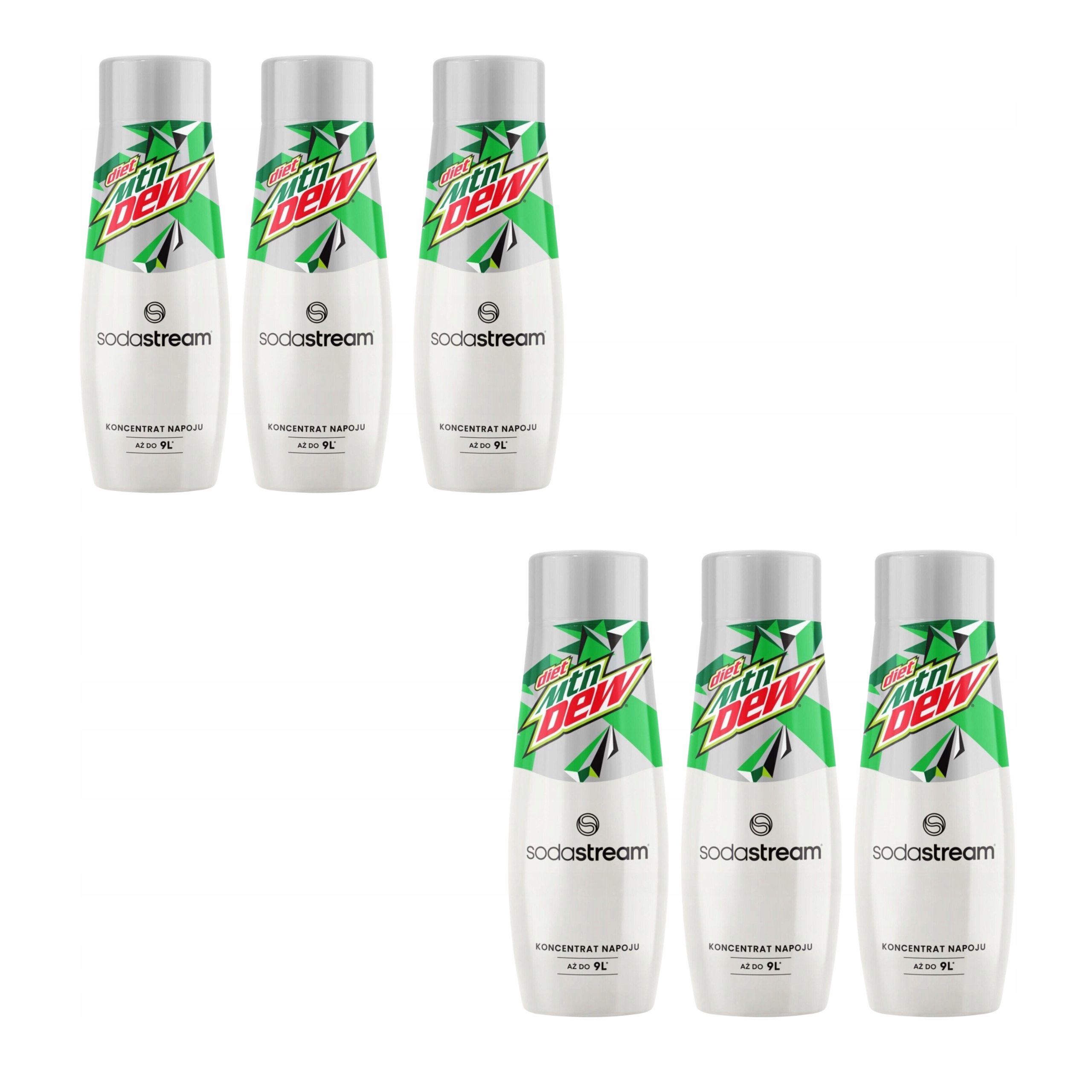 6 x sirup Sodastream Mountain Dew Diet do saturátoru Bez Cukru