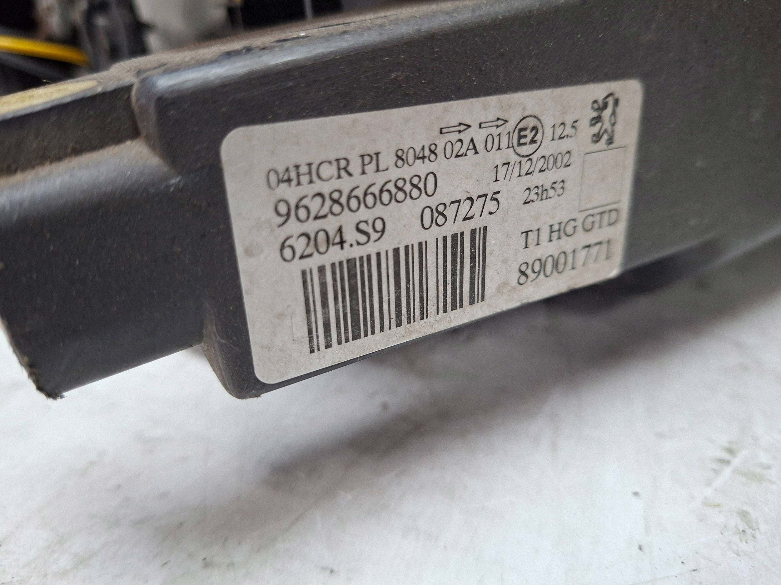 light front left 9628666880 PEUGEOT 206 LIFT 2002