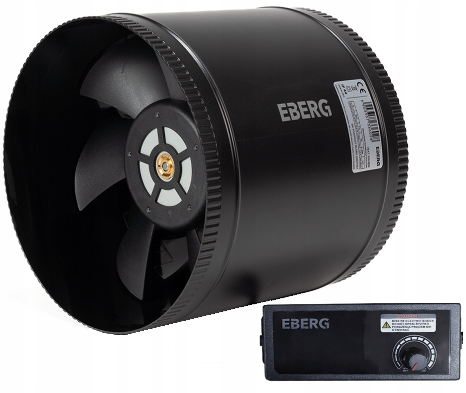 Wentylator kanałowy wyciągowy Eberg Vext 200/800 815m3 silnik DC +Regulator