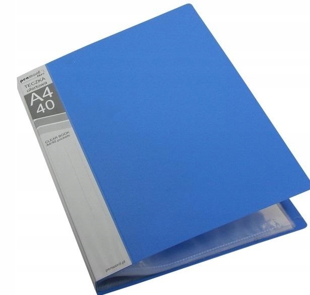 Segregator Na DOKUMENTY Teczka Biurowa Organizer A4 OFERTOWA NIEBIESKA Mega