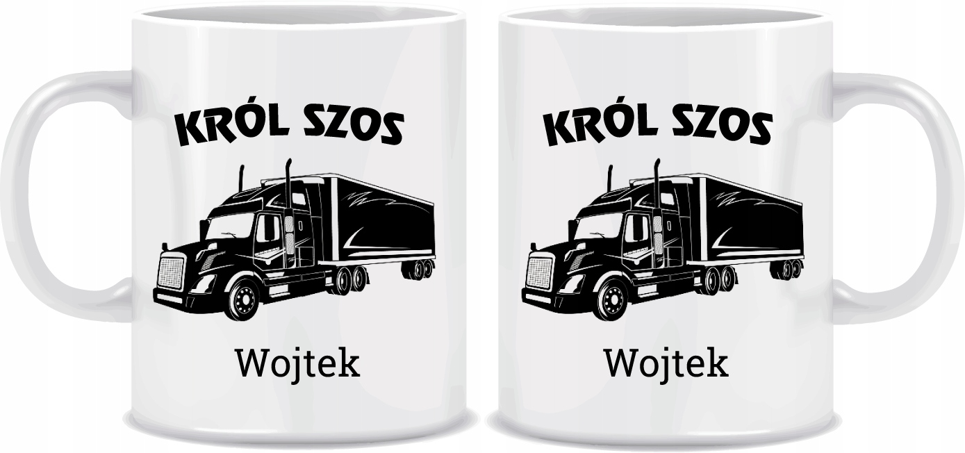 

Kubek kierowcy Tira Ciężarówka Król Szos + Imię