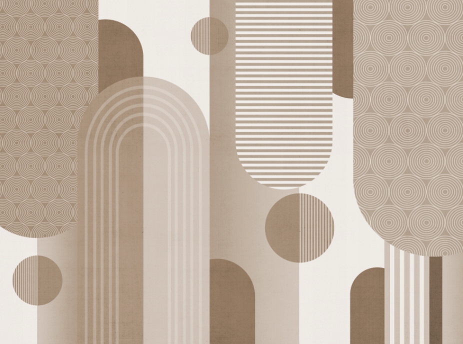 Fototapeta Béžová Geometria do spálne 350 x 260 cm, štruktúra 350 g