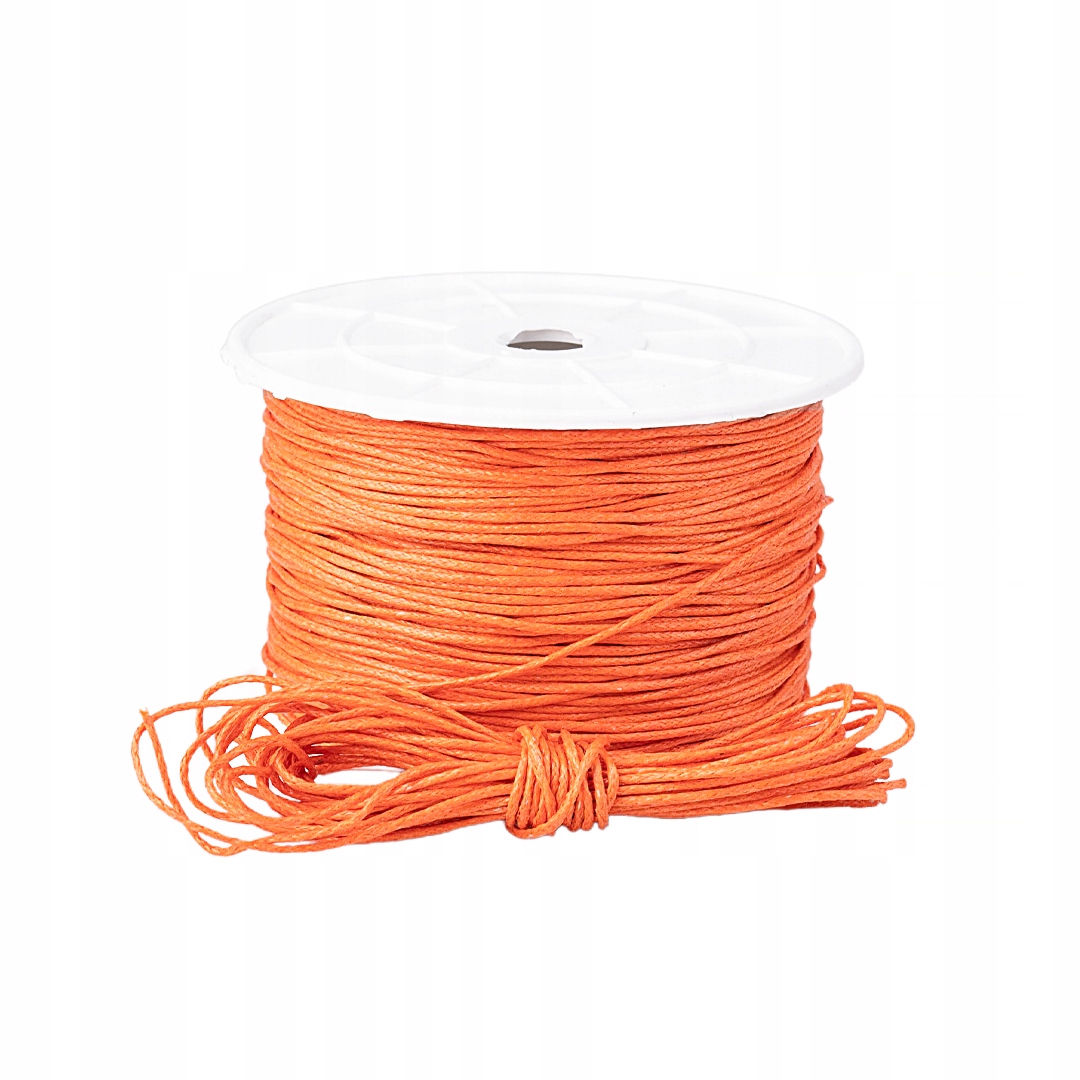 Sznurek woskowany 1MM Pomarańczowy 10MB 2819