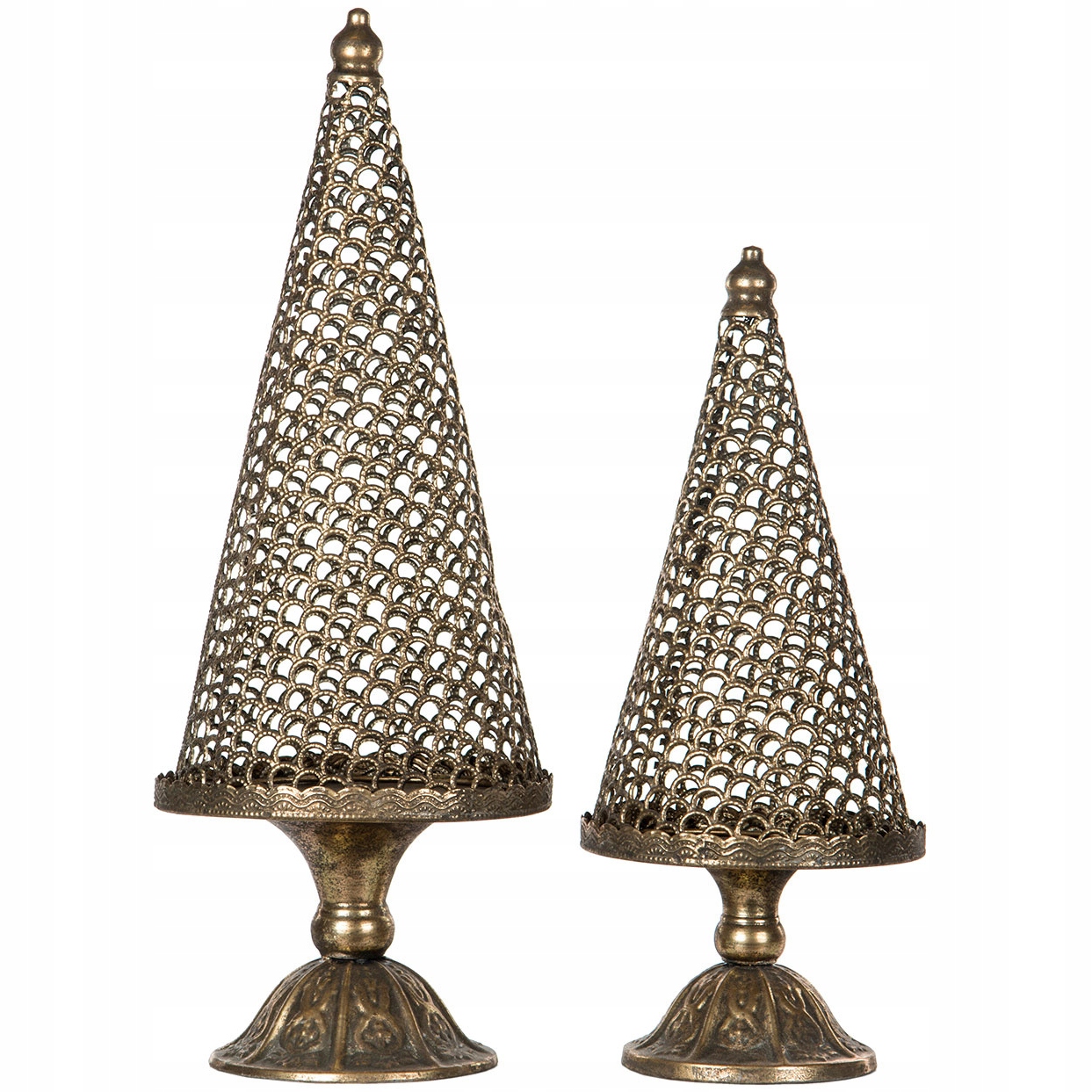 Vianočná Figúrka Zlatá 2 ks kovová na stôl a skrinku sviatky