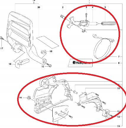 Zespół hamulca do pilarki 340/346XP/357XP/350 Kod producenta 537107803